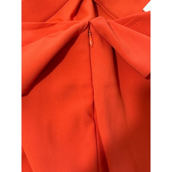 St. John Asymmetrical Red Skirt With Draped Detail Womens Size 6 - Picture 6 of 7